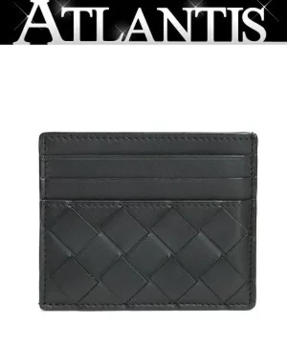 Bottega Veneta Intrecciato Card Case Wallet leather black